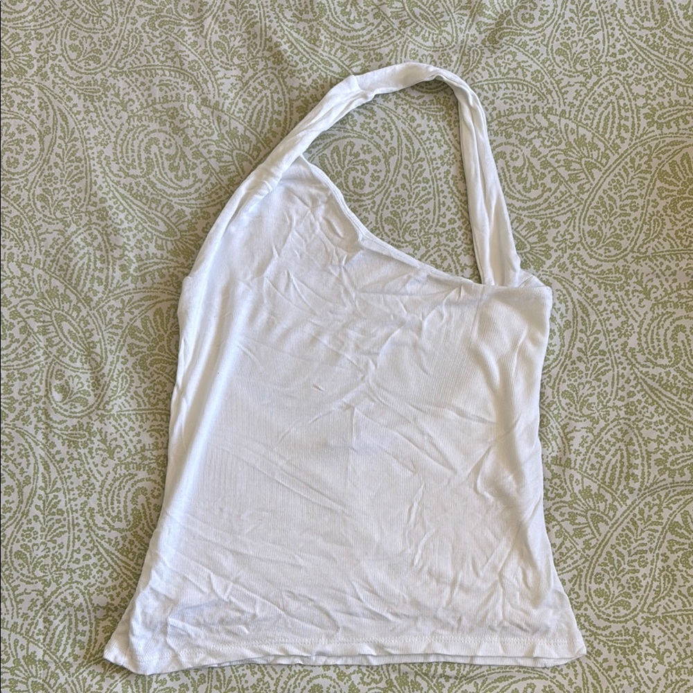 White Zara One-Shoulder Women's Top